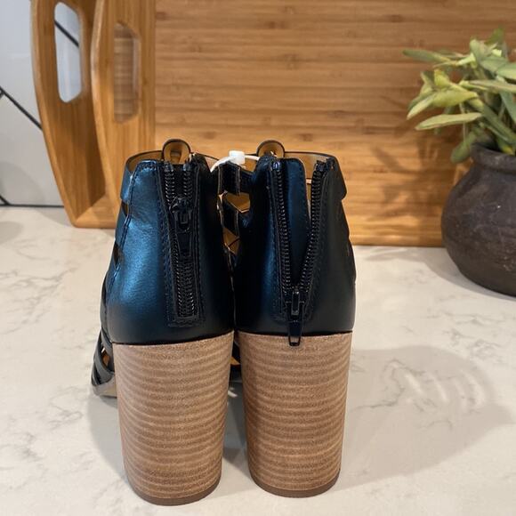 DV by Dolce Vita black Bailey caged stacked heel sandal rocker date size 4.5 - Picture 4 of 9